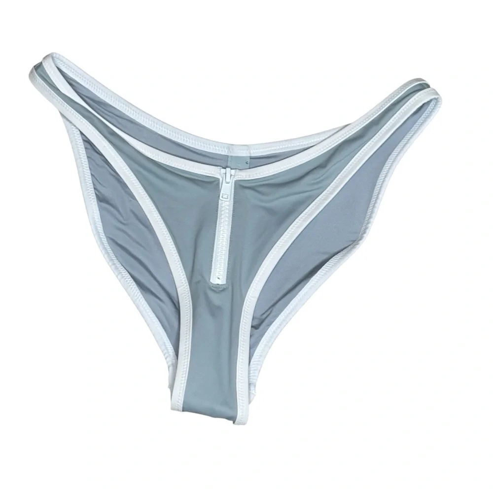 NWT SKIMS Sporty Zipper Tanga Swim Bottom Size Medium